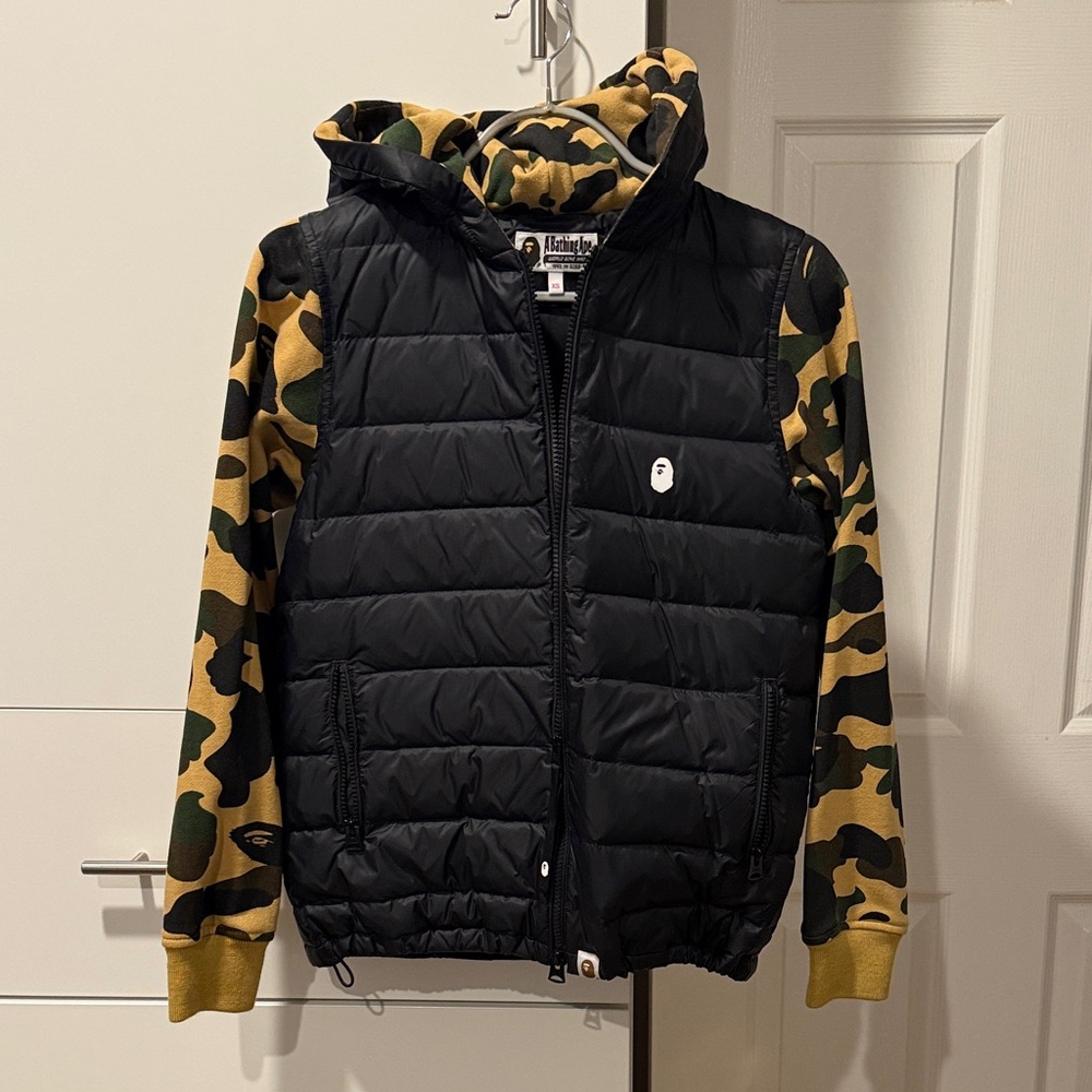 Bape Black and Camouflage Women's Jacket